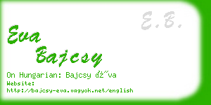 eva bajcsy business card